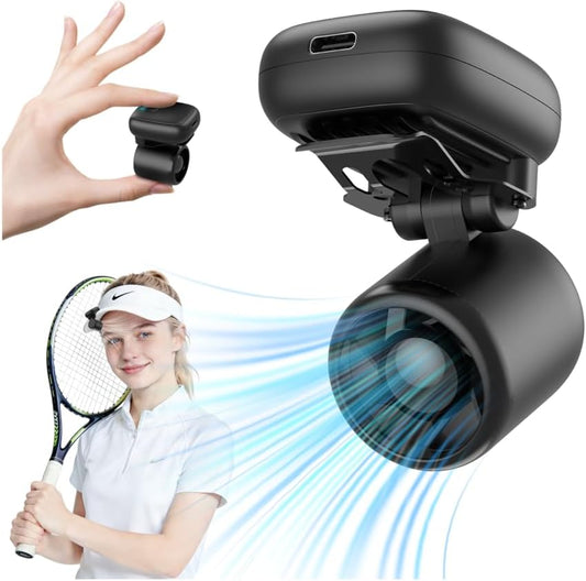 Mini Clip-On Fan – Ultra-Light Rechargeable USB-C Hat Fan with 3 Speeds