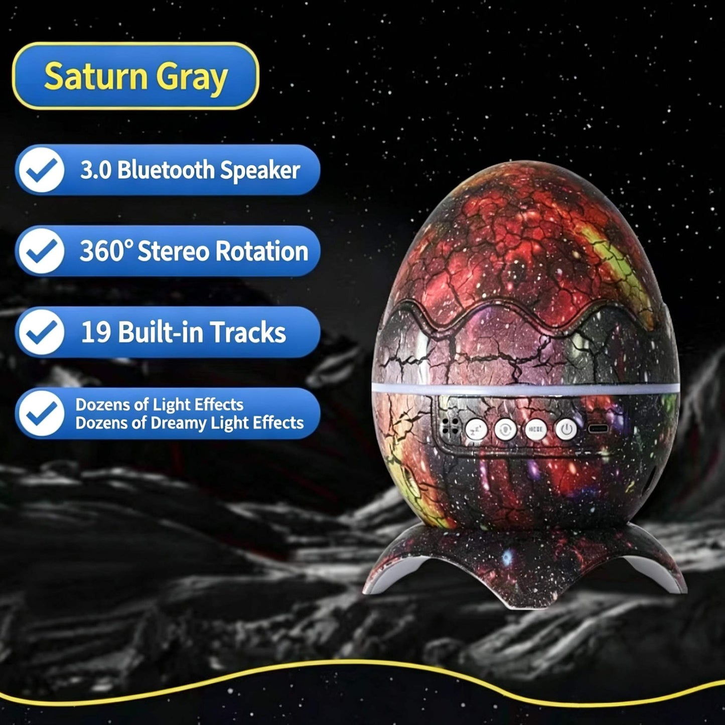 Rossetta Galaxy Projector, Star Projector for Bedroom