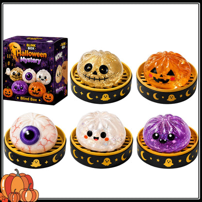Halloween Ghost Squishy Toy Set, Cute Bao Bun Stress Relief Fidget Toys