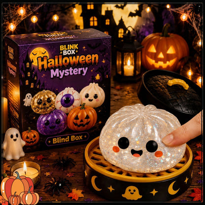 Halloween Ghost Squishy Toy Set, Cute Bao Bun Stress Relief Fidget Toys
