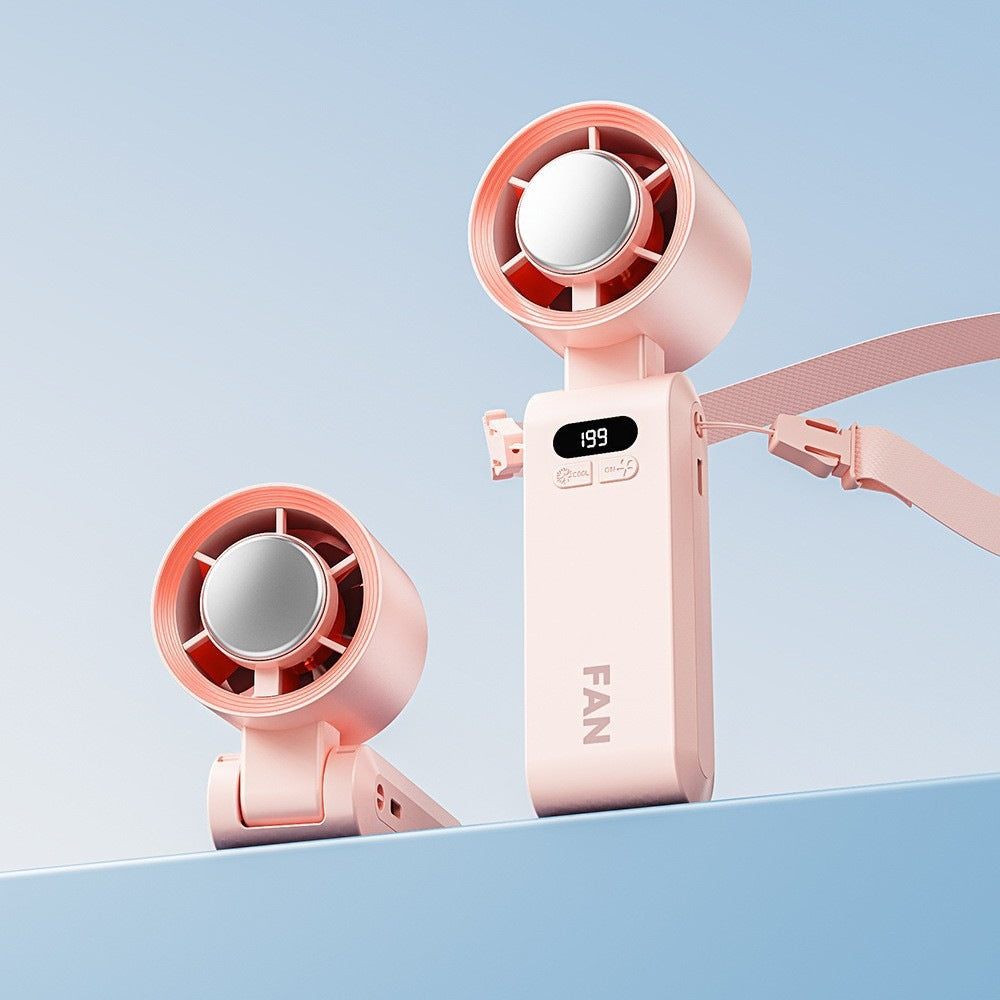 Portable Handheld Fan, Rechargeable Turbo Cooling Mini Fan