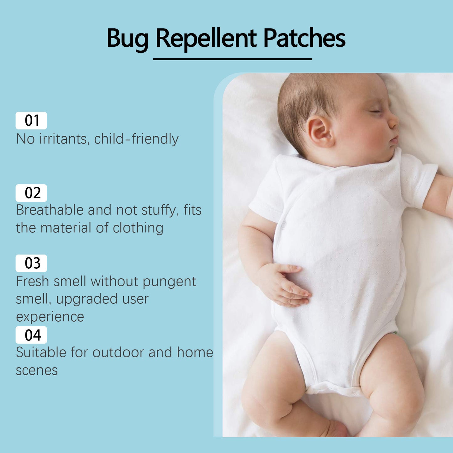Gentle Natural Bug Repellent Stickers for Home & Outdoor