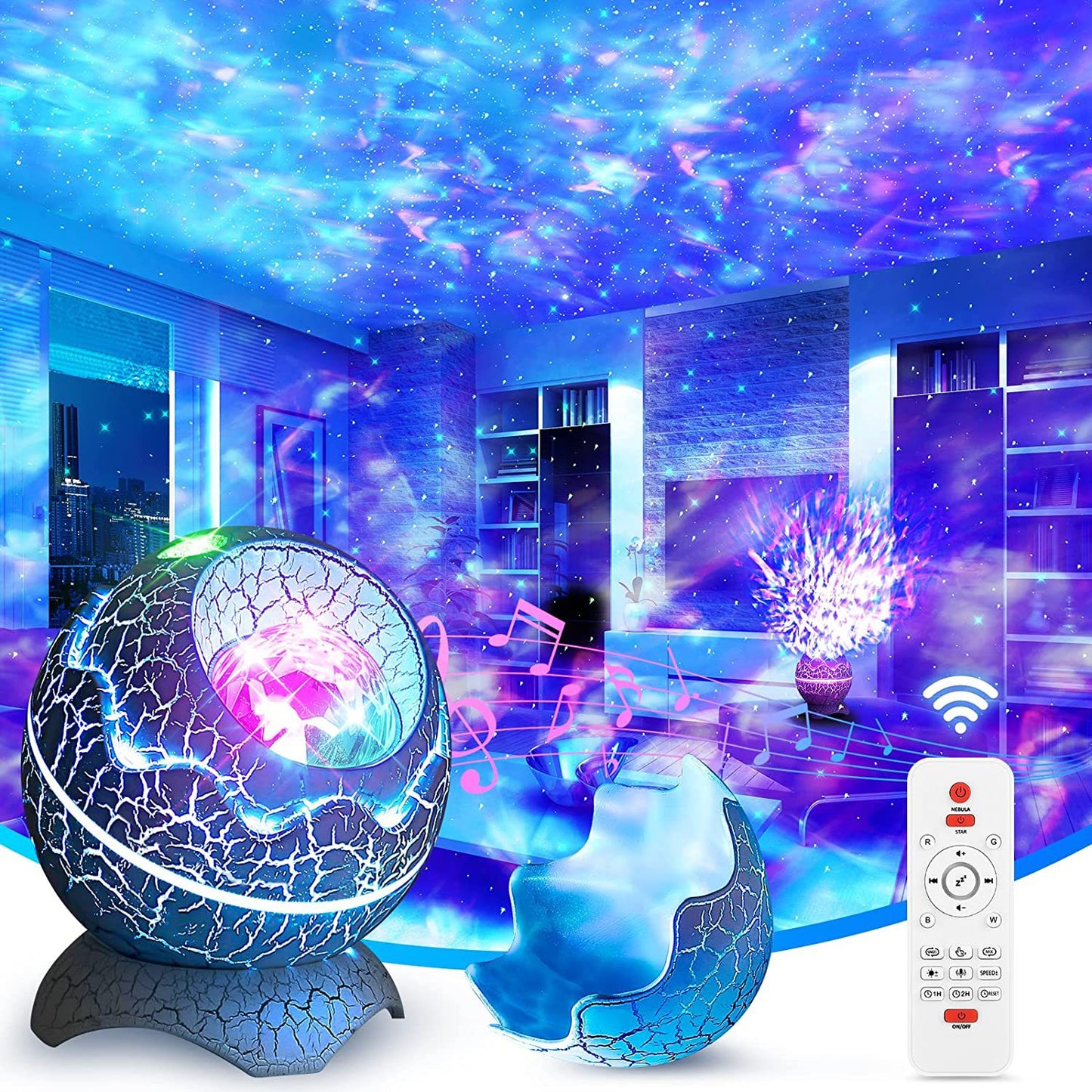 Rossetta Galaxy Projector, Star Projector for Bedroom
