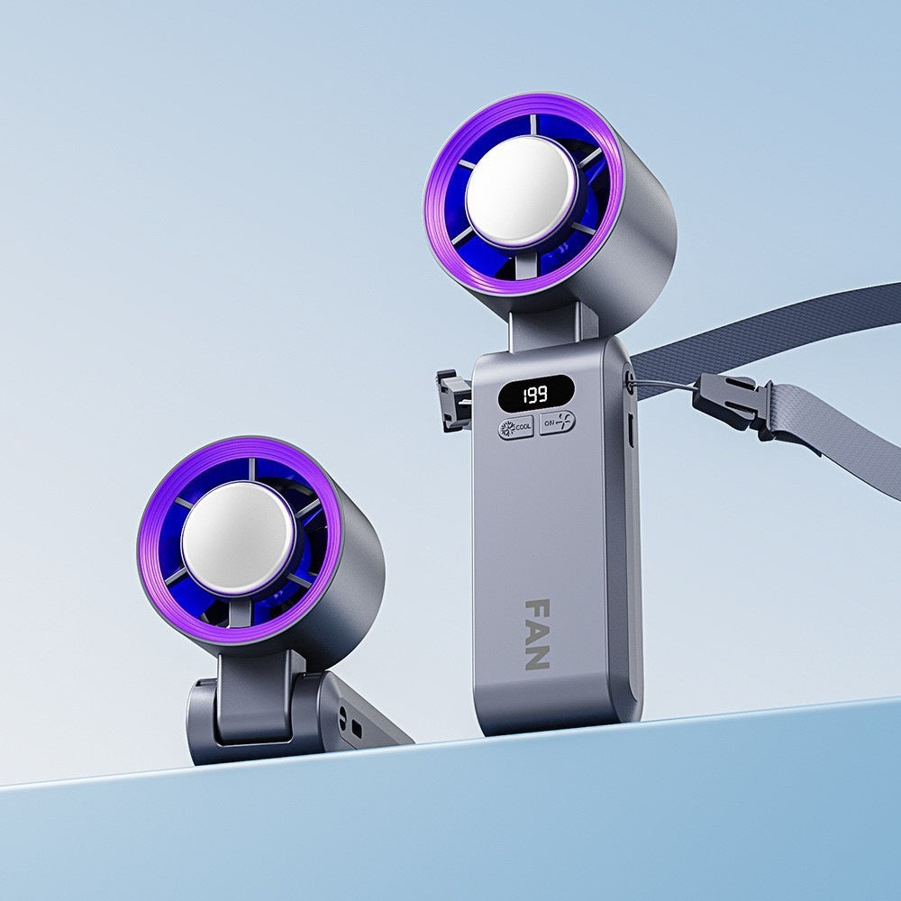 Portable Handheld Fan, Rechargeable Turbo Cooling Mini Fan