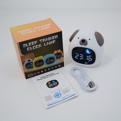 Cute Puppy Digital Alarm Clock – Silicone Night Light