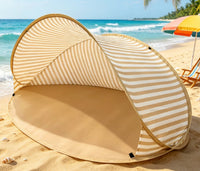 Coffee Striped Shell Tent