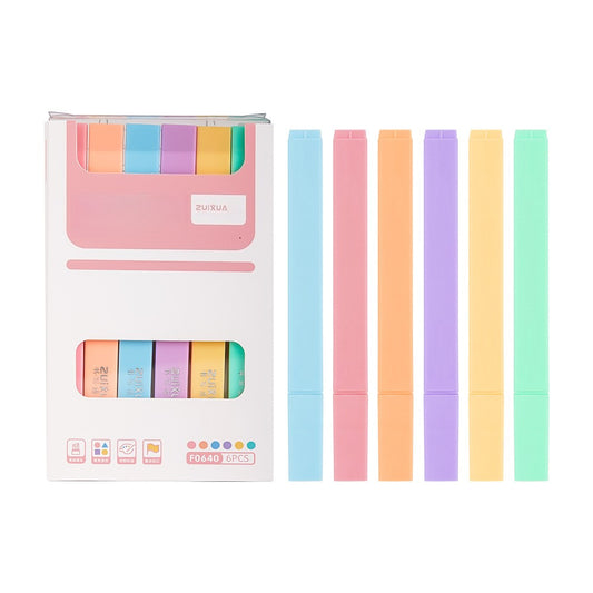 Bible Highlighters with Soft Headed , 6 Pack Assorted Colors Pens No Bleed, Quick Dry, Cute Aesthetic Markers, Bible Study Journaling Supplies and Accessories