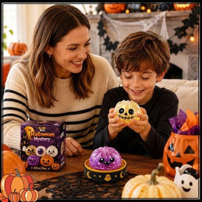Halloween Ghost Squishy Toy Set, Cute Bao Bun Stress Relief Fidget Toys