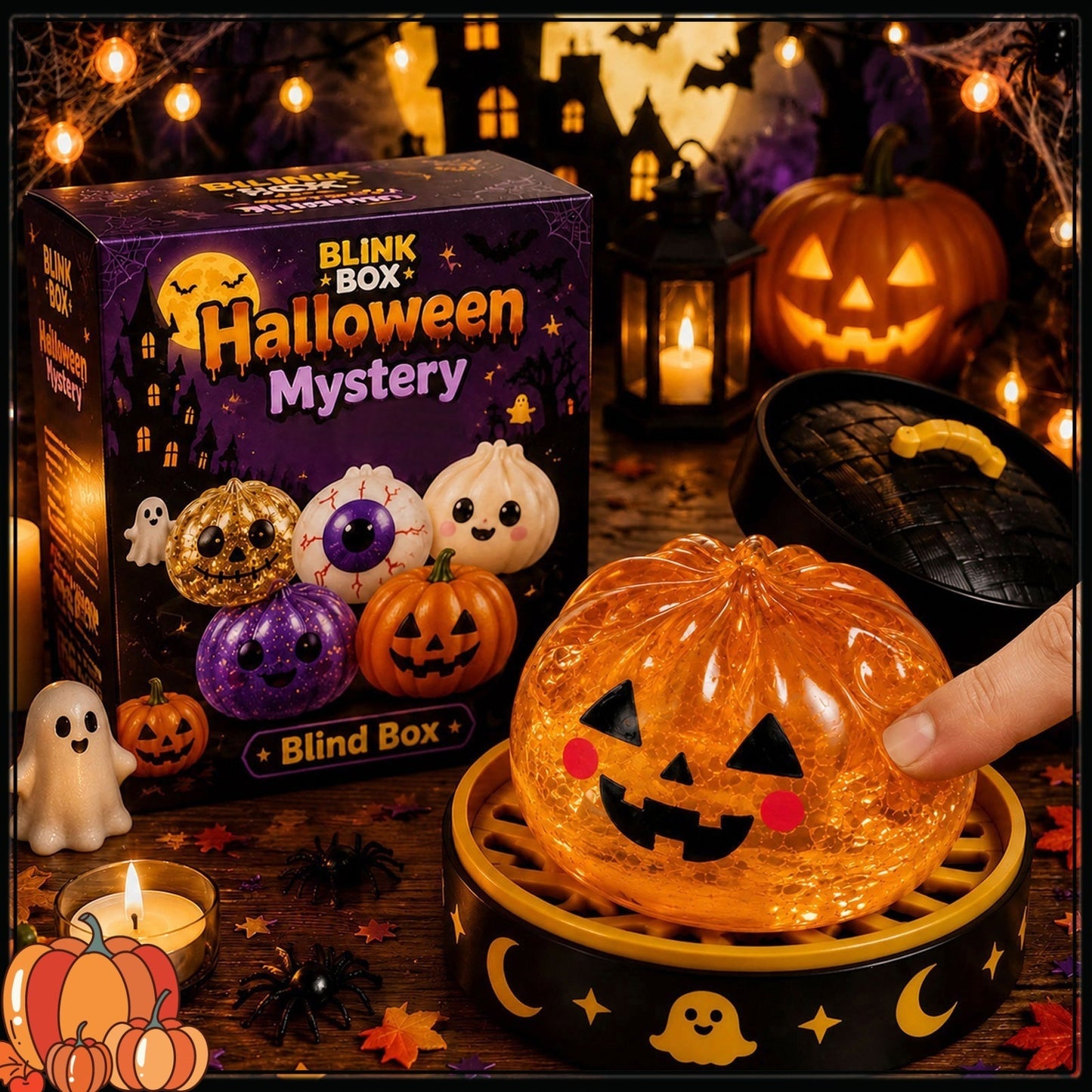 Halloween Ghost Squishy Toy Set, Cute Bao Bun Stress Relief Fidget Toys