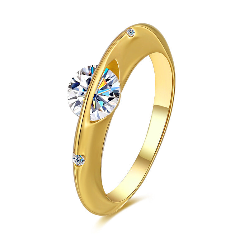 Celestial Spin Ring: Silent Smooth Spinning Moissanite Fidget Ring for Anxious Days, Ideal Gift for Women
