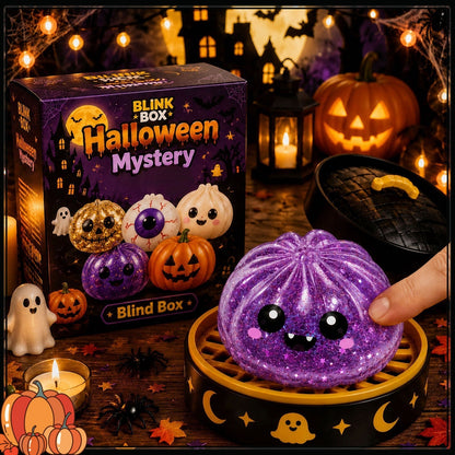 Halloween Ghost Squishy Toy Set, Cute Bao Bun Stress Relief Fidget Toys