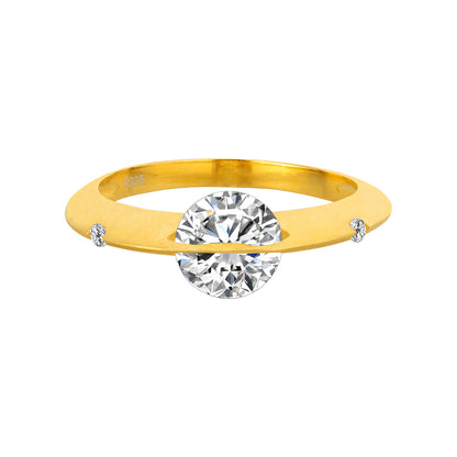Celestial Spin Ring: Silent Smooth Spinning Moissanite Fidget Ring for Anxious Days, Ideal Gift for Women