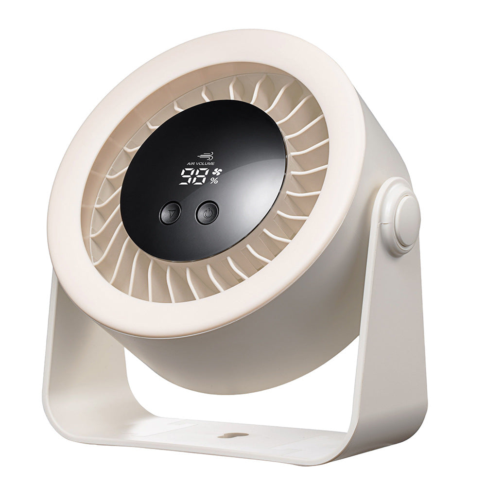 Portable Desk Fan, Rechargeable Turbo Fan with 100-Speed Display, Quiet Cooling for Office & Travel