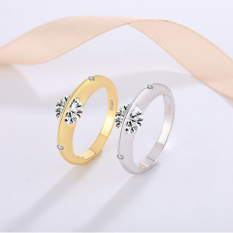 Celestial Spin Ring: Silent Smooth Spinning Moissanite Fidget Ring for Anxious Days, Ideal Gift for Women