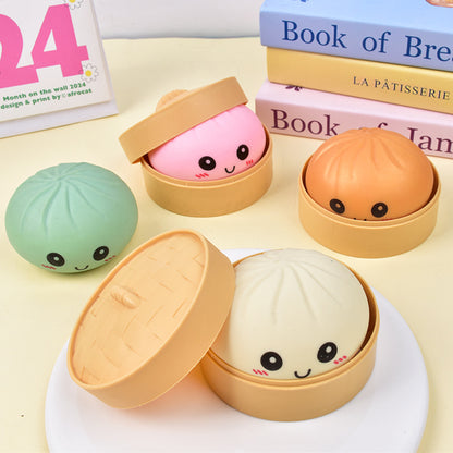Mega Rainbow Dumplings Cute Fidget Toy, Soft Squeeze Stress Anxiety Relief Decompression Dough