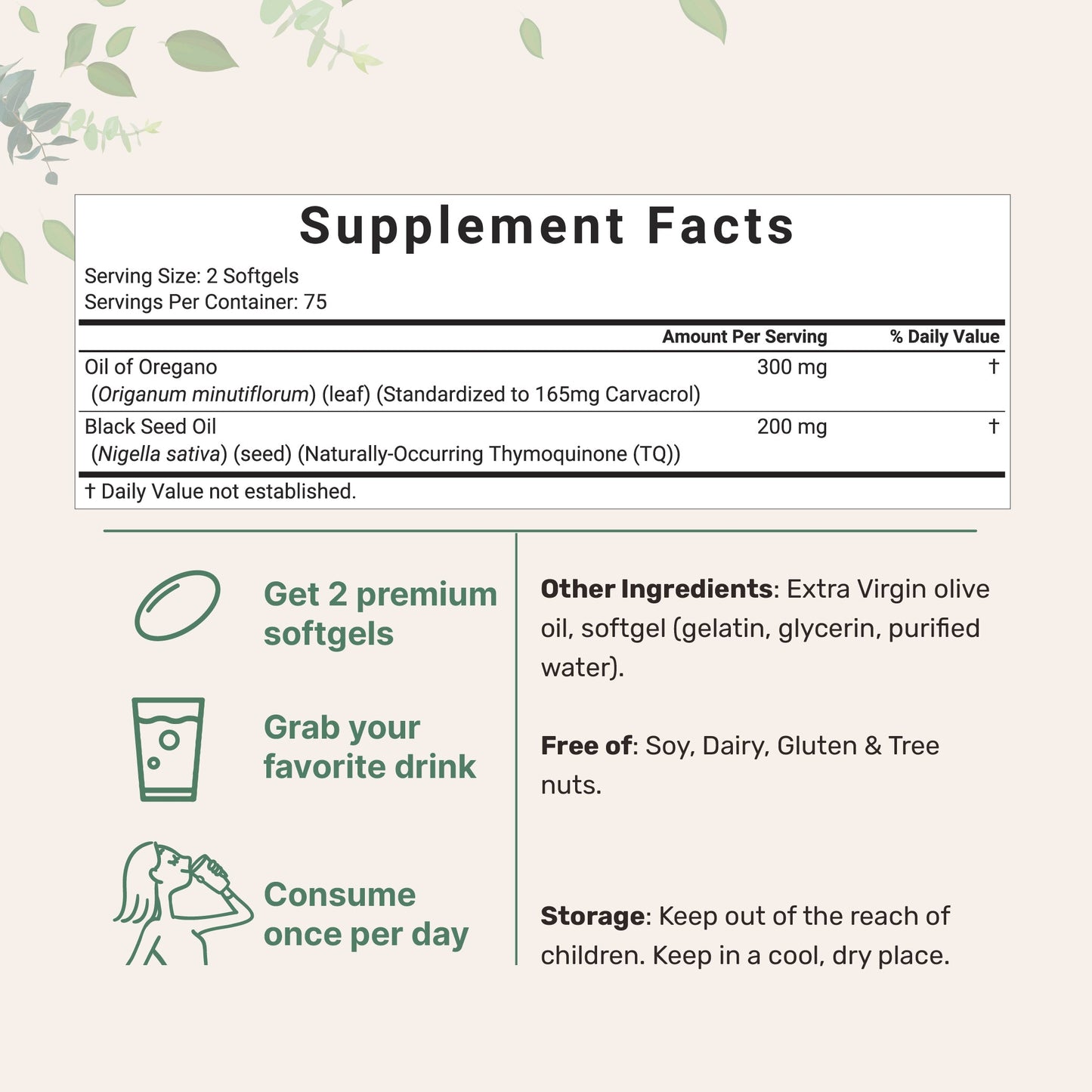 Micro Ingredients Oregano Oil with Black Seed Oil