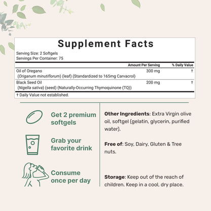 Micro Ingredients Oregano Oil with Black Seed Oil