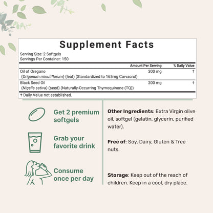 Micro Ingredients Oregano Oil with Black Seed Oil