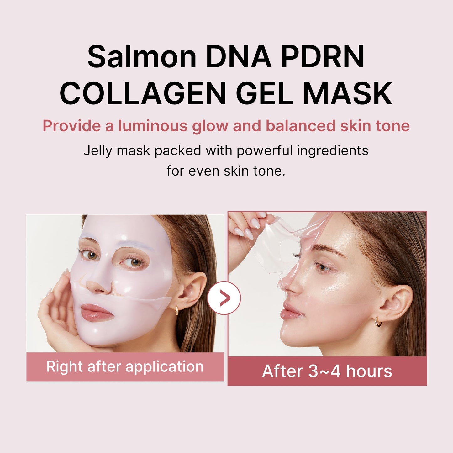 medicube Jelly Gel Mask with Salmon DNA PDRN & Pink Collagen, 4ea