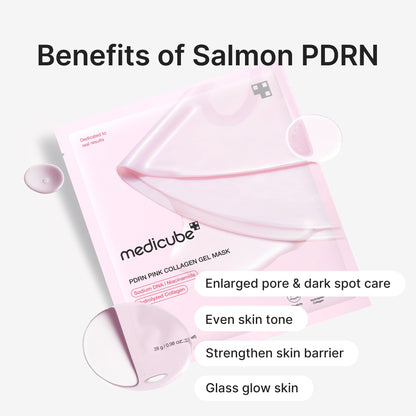 medicube Jelly Gel Mask with Salmon DNA PDRN & Pink Collagen, 4ea