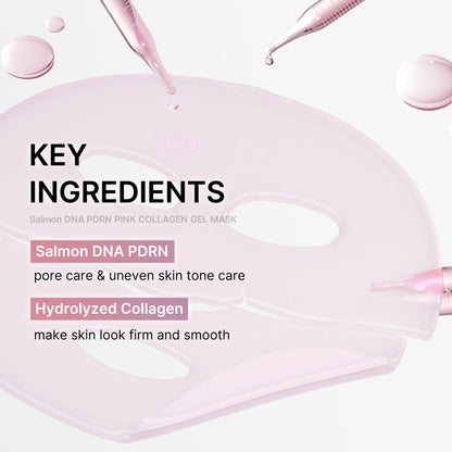 medicube Jelly Gel Mask with Salmon DNA PDRN & Pink Collagen, 4ea