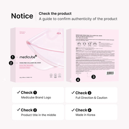 medicube Jelly Gel Mask with Salmon DNA PDRN & Pink Collagen, 4ea