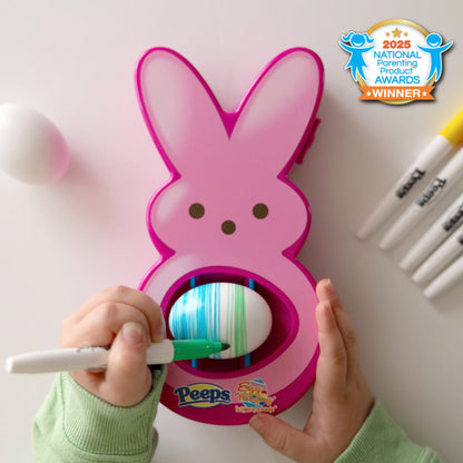 Eggmazing Peeps Bunny Egg Decorator Craft Kit – 6 Quick-Drying Non-Toxic Colourful Markers, Pink