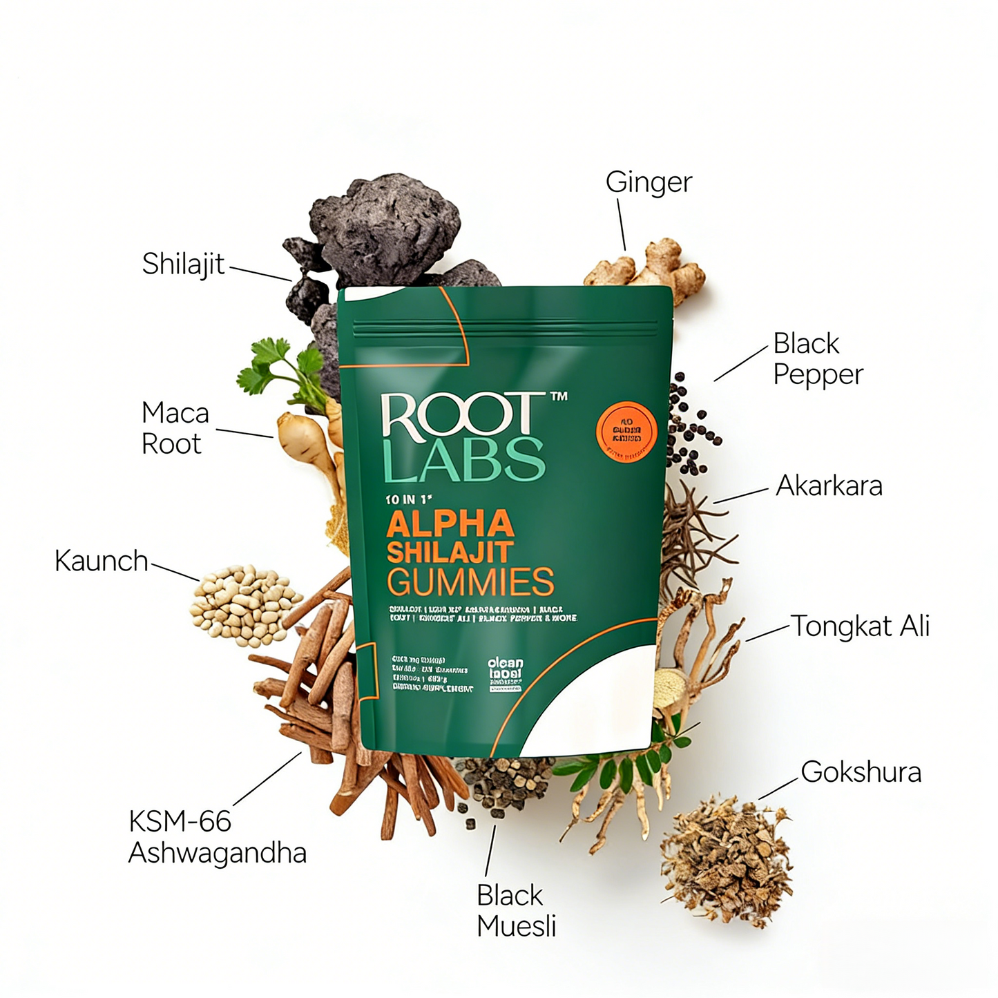 10-in-1 Alpha Shilajit Gummies – 120 Gummies
