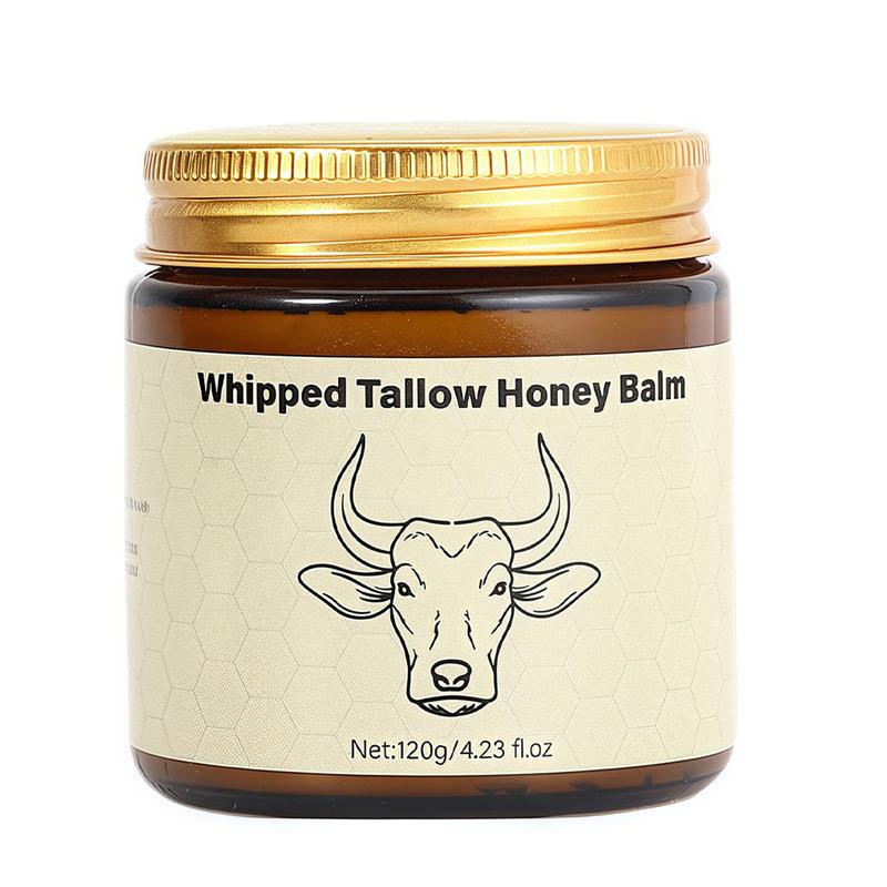 Whipped Tallow Honey Balm | 4 oz Grass-Fed Moisturizer for Face & Body | Lavender Scented Hydrating Cream for Dry Skin