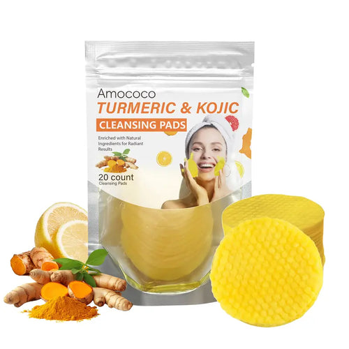 5PCS Turmeric Cleansing Exfoliating Pads & 100PCS Comfort Cleanser Set