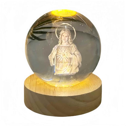 3D Crystal Jesus Night Light