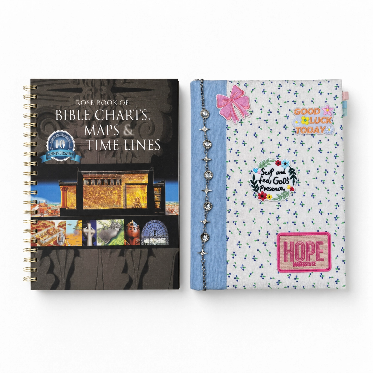 2-in-1 Bundle: Bible Charts & Timelines Book + Floral A4 Cover
