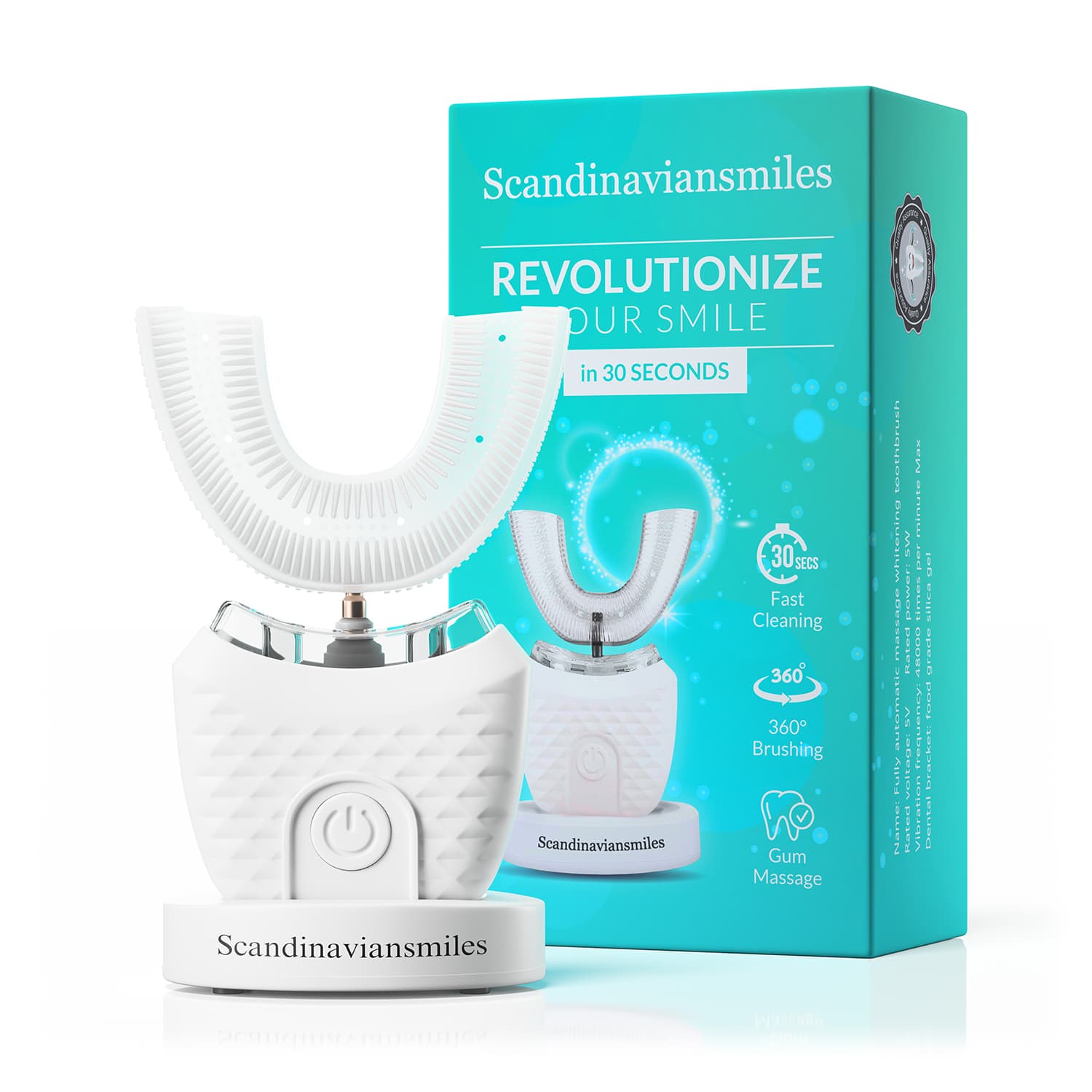 360° Automatic U‑Shaped Electric Toothbrush | 30 Second Full Mouth Dee ...