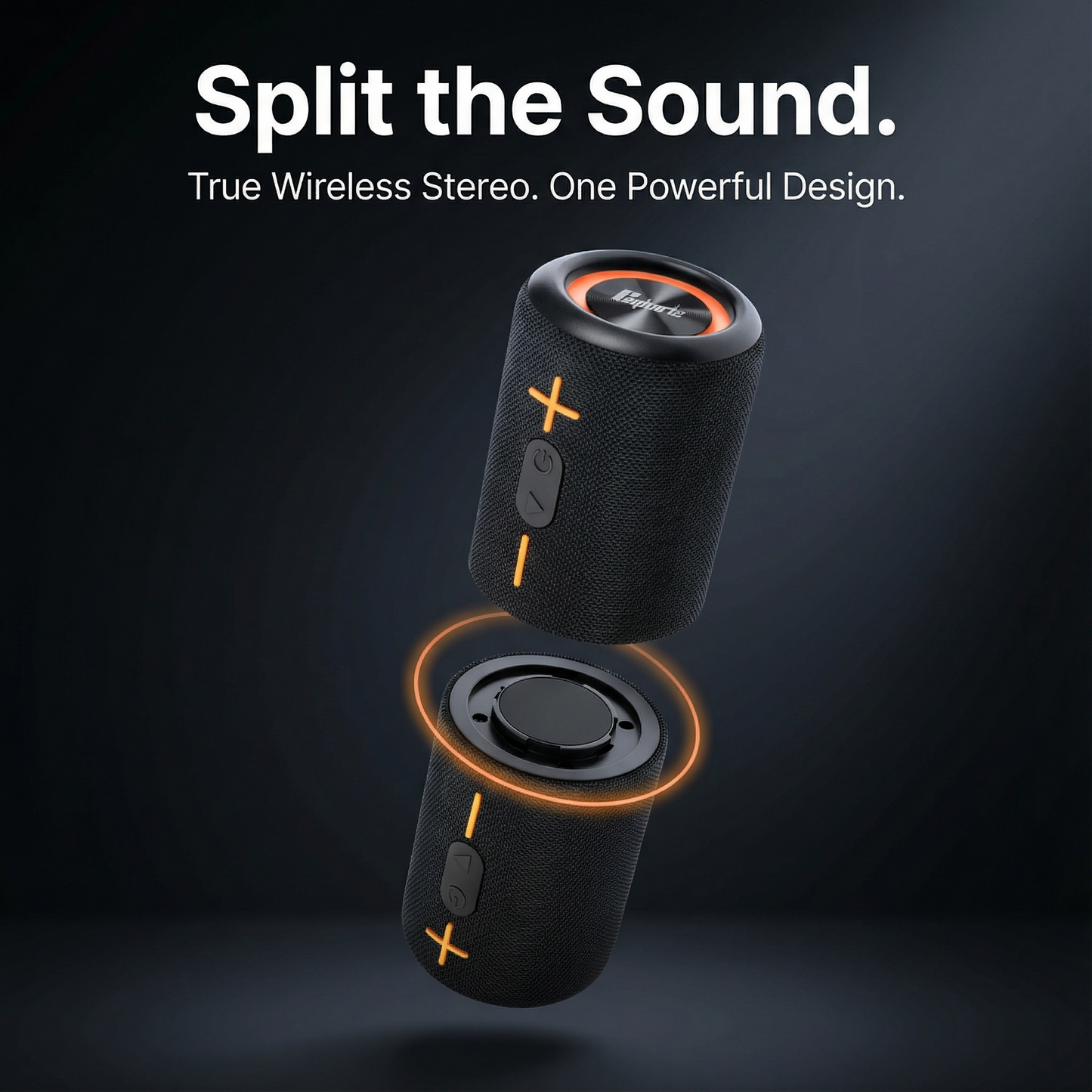 2-in-1 Portable Bluetooth Speaker with 20W Stereo Sound & 24H Playtime