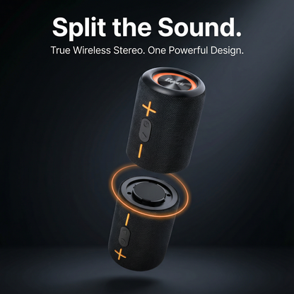 2-in-1 Portable Bluetooth Speaker with 20W Stereo Sound & 24H Playtime