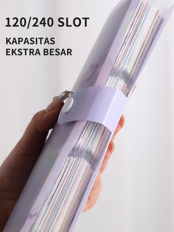 Photo Card Album Holder – 120/240 Slots for Polaroids, Fan Cards & Postcards