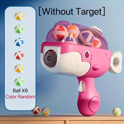 Sticky Ball Launching Whale Target Toy for Parent-Child Interaction