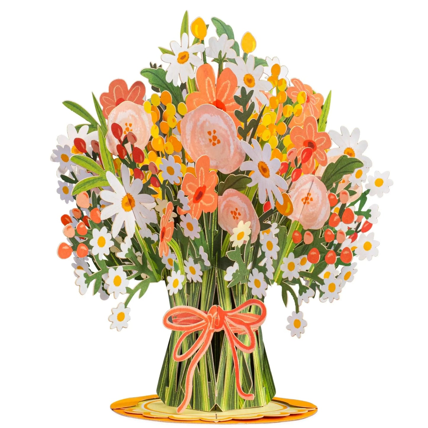 Paper Love Flower Bouquet Pop-Up Card – 3D Popup Greeting Card & Keepsake Paper Flowers Gift.
