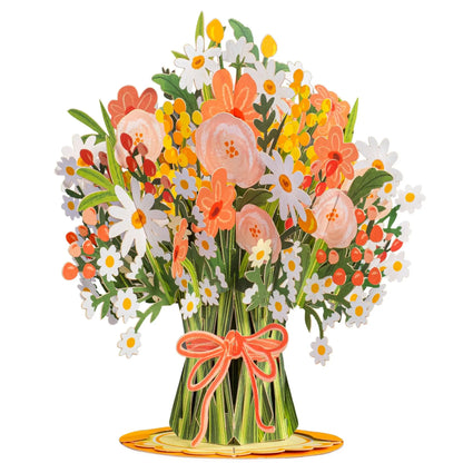 Paper Love Flower Bouquet Pop-Up Card – 3D Popup Greeting Card & Keepsake Paper Flowers Gift.