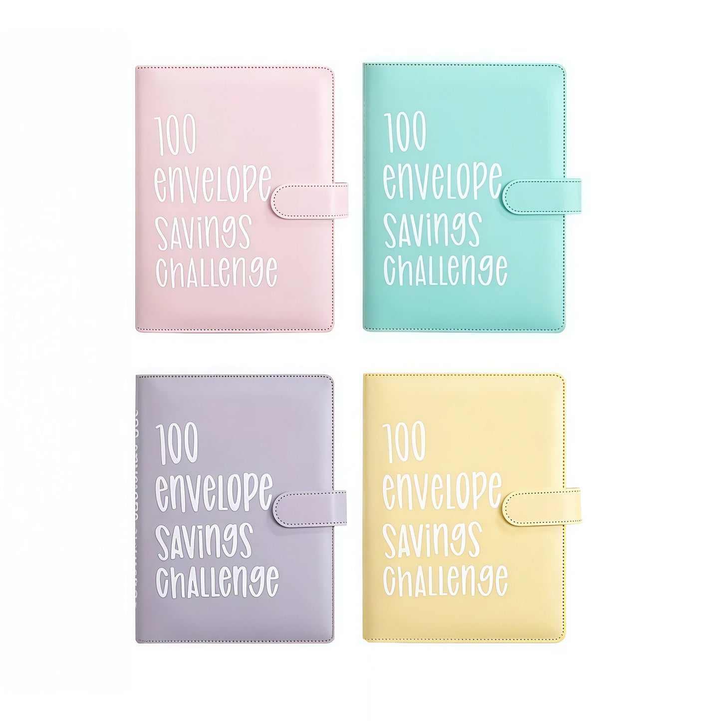100 Envelope Savings Challenge Binder – A5 Cash Budget Planner with Numbered Envelopes