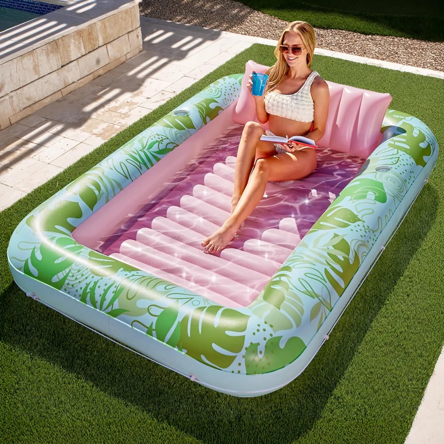 Inflatable Tanning Pool Lounger Float