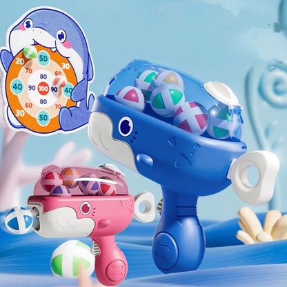 Sticky Ball Launching Whale Target Toy for Parent-Child Interaction