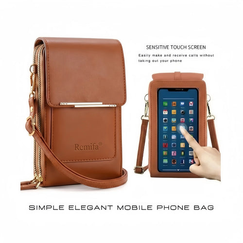 2026 Trendy Minimalist Elegant Women's Touchscreen Crossbody Phone Wallet