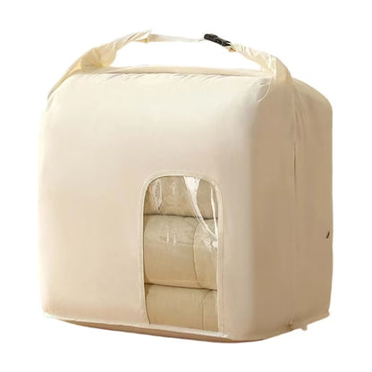 Large Cotton Storage Bag – Foldable Organizer with Clear Window