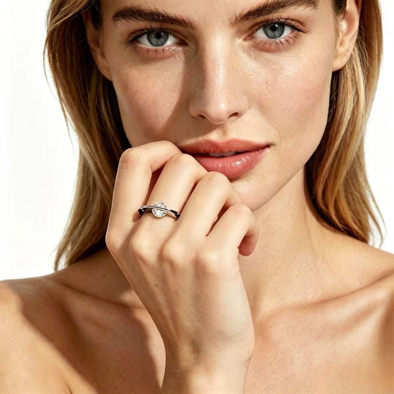 Celestial Spin Ring: Silent Smooth Spinning Moissanite Fidget Ring for Anxious Days, Ideal Gift for Women