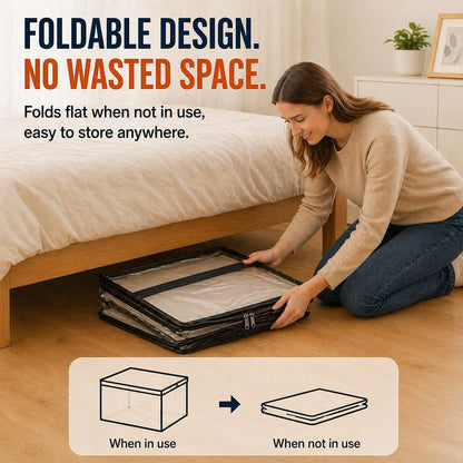 Large Heavy-Duty Thick Plastic Clear Storage