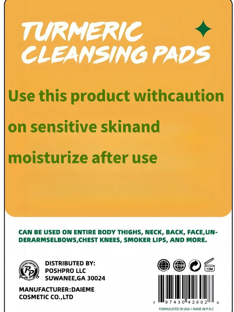 5PCS Turmeric Cleansing Exfoliating Pads & 100PCS Comfort Cleanser Set