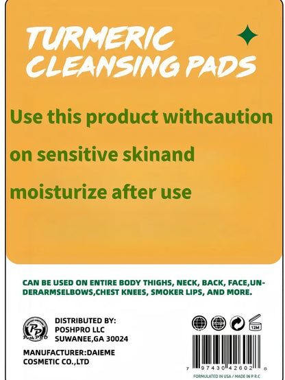 5PCS Turmeric Cleansing Exfoliating Pads & 100PCS Comfort Cleanser Set