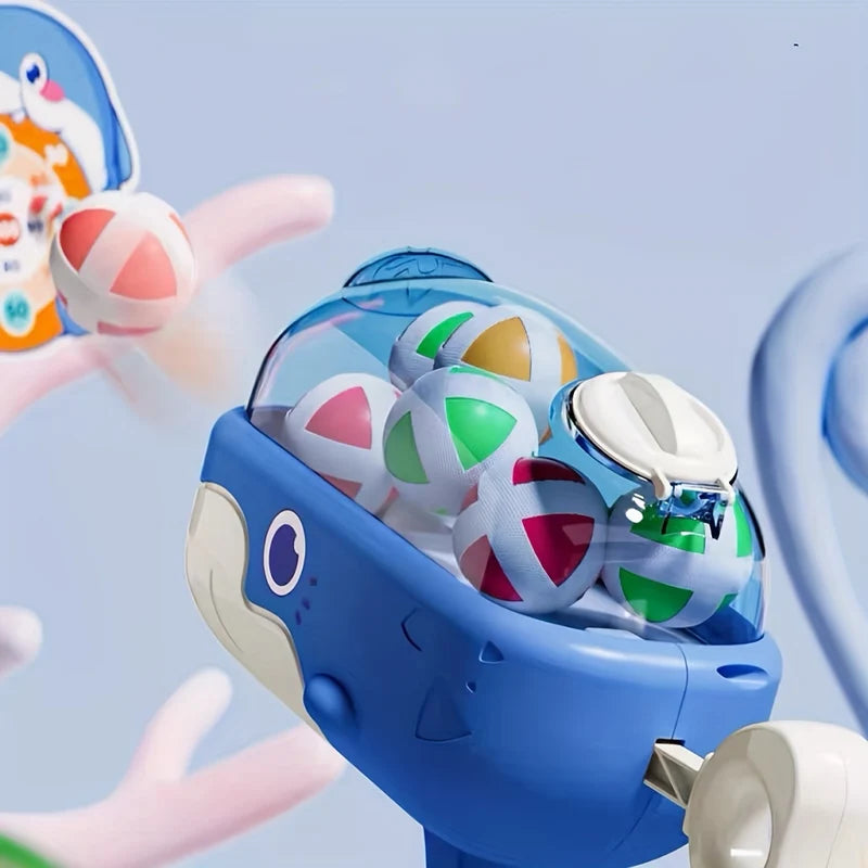 Sticky Ball Launching Whale Target Toy for Parent-Child Interaction