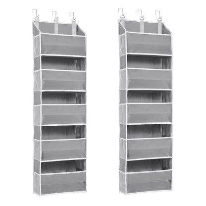 Over-the-Door Organizer,Storage-5-Tier Hangable Organizer with 10 Large side pocket,44Lb